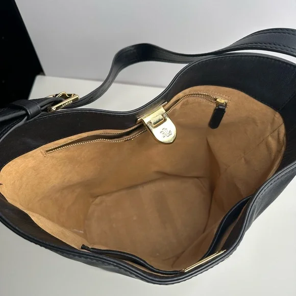 Ralph Lauren Leather Medium Harlow Bucket Bag - Picture 7 of 8